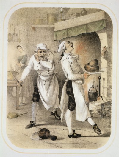 Neid in der Küche, aus einer Serie von Drucken, die die sieben Todsünden darstellen, ca. 1850 von Louis Leopold Boilly